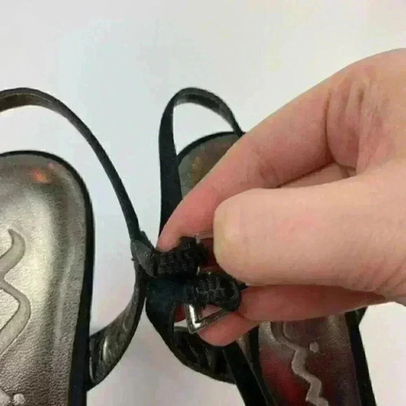 Nina womens heels size 6.5 36.5 black satin formal - Picture 6 of 8